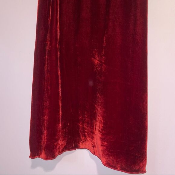 Alice + Olivia Red Velvet Mini Shift Dress Womens Size M Romantic Vamp Witchy - Picture 3 of 7